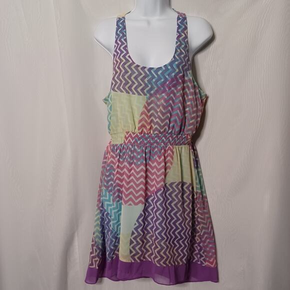 W118 by Walter Baker Sleeveless Multi-color Mini Dress. Size M - Picture 3 of 12